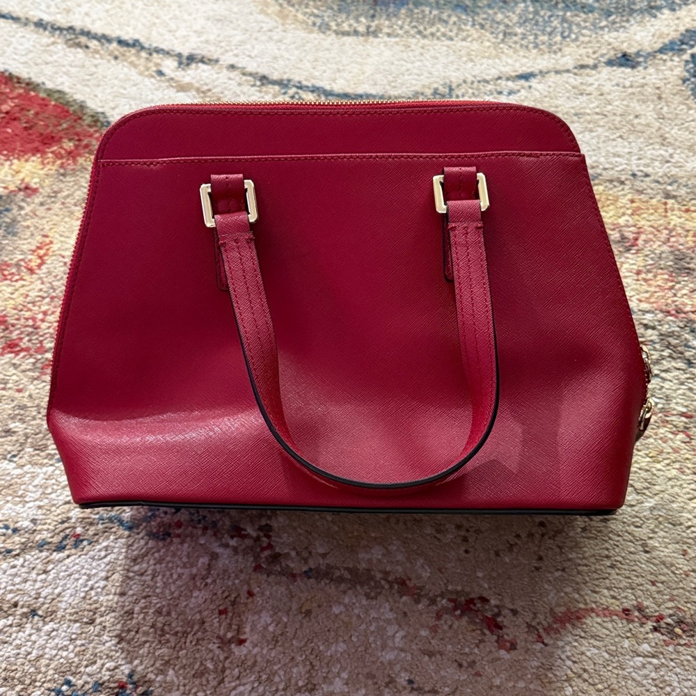 Calvin Klein Saffiano Leather Satchel - Picture 4 of 13